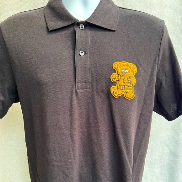 New Men’s “Sandro Paris” Black Teddy Bear Polo Shirt - Picture 1 of 7
